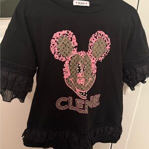 Black and Pink  Graphic Tee